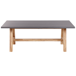 Beliani TONNARE - Tuintafel - Licht hout - 200 x 100 cm - Beton