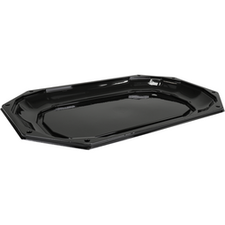 Klika - Schaal | cateringschaal | gerecycled PET | 8-hoekig | 430x280x32mm | zwart | 100 stuks