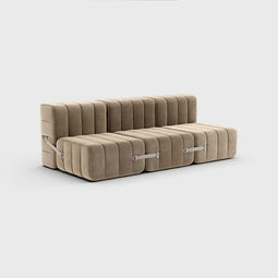 Curt-set 6 - E.g. Flexible 3-seater - Barcelona - Vole - V3347/15 (grey / Brown)