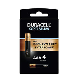 Duracell - Batterij Optimum 100% 4xAAA | Blister a 4 stuk | 8 stuks