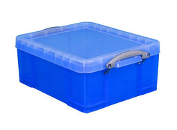Really Useful - Opbergbox 18 liter 480x390x200 mm transparant blauw