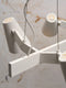 Hanglamp Ijzer Biarritz 6-arm L.120xb.65cm Verstelbaar, Wit