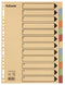 Esselte - Tabbladen A4 23-gaats karton 12-delig assorti | 1 stuk | 25 stuks
