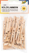 Folia Paper - Wasknijper folia 48 stuks drie formaten hout