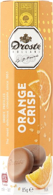Droste - Chocolade droste pastilles melk orange crisp 85gr