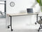 Beliani CAVI - Inklapbaar bureau - Lichthout/Zwart - 180 x 60 cm - Staal