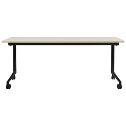 Beliani CAVI - Inklapbaar bureau - Lichthout/Zwart - 180 x 60 cm - Staal
