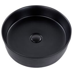 Beliani CIRAT - Wastafel - Zwart - ⌀ 40 cm - Keramiek
