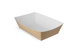 Klika - Frietbakjes A13 kraft/wit BIO | 400 stuks