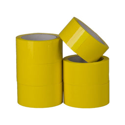 Klika - Pp acryl e low noise geel 50 mm x 66 meter | 6 stuks