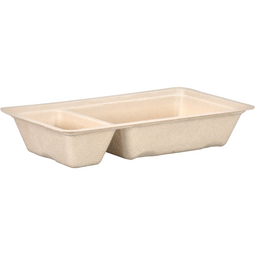 Depa® - ® Bak | Bagasse (suikerrietpulp) | A23 | snackbak | 17x9.5x3cm | naturel | 50 stuks