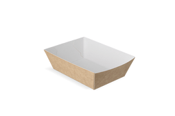 Klika - Frietbakjes A7 kraft/wit BIO | 400 stuks