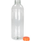 Klika - Fles | petfles | Gerecycled PET | met vaste dop | 1000ml | transparant/oranje | 70 stuks