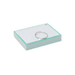 Verhaak - Flashcards a7 groen incl. clipring | Krimp a 5 pak x 50 vel | 5 stuks