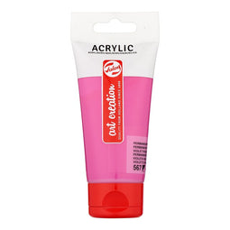 Talens Art Creation - Acrylverf tac 567 permanentroodviolet tube 75ml | Tube a 75 milliliter | 3 stuks