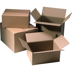 Klika - Amerikaanse vouwdoos | golfkarton | 392x292x238mm | enkele golf | bruin | 25 stuks