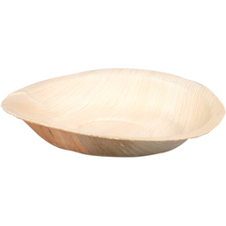 Depa® - ® Bord | rond | 1-vaks | palmblad | Ø18cm | naturel | 25 stuks