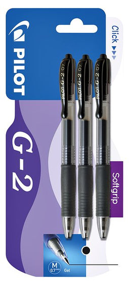 Pilot - Gelschrijver PILOT G2 zwart 0.32mm blister à 3 stuks