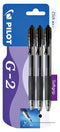 Pilot - Gelschrijver PILOT G2 zwart 0.32mm blister à 3 stuks