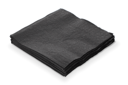 Klika - Servet 2 laags 1/4 vouw 40x40cm papier zwart BIO | 1500 stuks