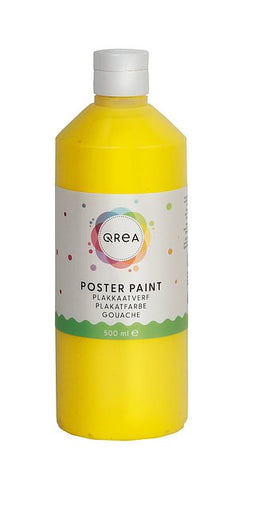 Qrea - Plakkaatverf geel 500ml