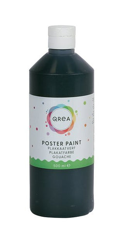 Qrea - Plakkaatverf zwart 500ml