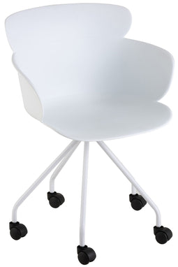 Chair Eva Wheels Polypropylene White