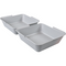 Circulware - Bak | PP | reusable | hamburgerbak | 156x156x43mm | stone | 72 stuks