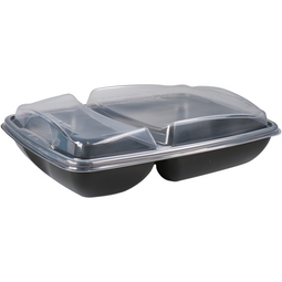 Delivery Pack - Bak | PP | 2-vaks | 950ml | reusable | maaltijdbox | zwart | 180 stuks