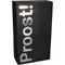 Klika - Flesdoos | Proost! | golfkarton | 2 flessen | 190x95x330mm | zwart/zilver | 10 stuks
