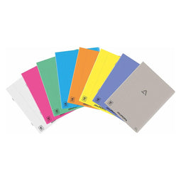 Aurora - Writing 80 schrift, geniet, gelijnd + marge, 72 blz, A5, transparant PP