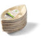 Biodore - Biodore Bord | ovaal | 2-vaks | palmblad | 28x15cm | naturel | 25 stuks