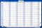 Legamaster - Jaarplanner 2024 90x60cm horizontaal gelamineerd Engelstalig