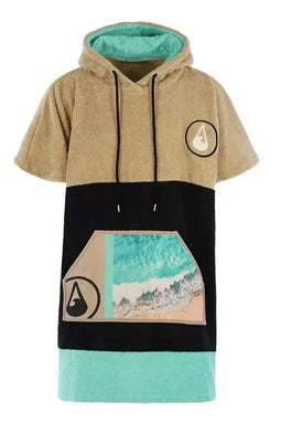 Wave Hawaii Katoenen Recy-Pes Poncho Ericeira - M Beige