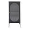 Adelaide Display Cabinet - Display Cabinet In Black With Rippled Glass Door 35x50x110 Cm