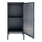 Adelaide Display Cabinet - Display Cabinet In Black With Rippled Glass Door 35x50x110 Cm