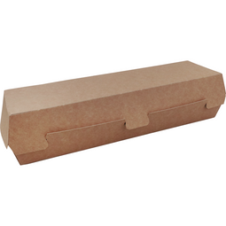 Klika - Bak | Karton + kleicoating | paninibox | 255x60x70mm | bruin | 100 stuks