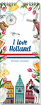 Interstat - Verjaardagskalender I Love Holland | Pak a 1 stuk | 5 stuks