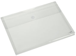 HF2 - Enveloptas A4 330x250x30mm dwars PP transparant wit | 10 stuks