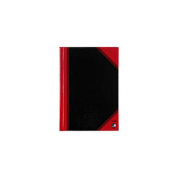 Bantex - Notitieboek zwart/rood A6 lijn 70gr 96vel | 1 stuk | 6 stuks