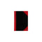 Bantex - Notitieboek zwart/rood A6 lijn 70gr 96vel | 1 stuk | 6 stuks