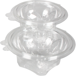 Klika - Bak | Gerecycled PET | 1000ml | saladebak | 185x190x78.3mm | transparant | 400 stuks