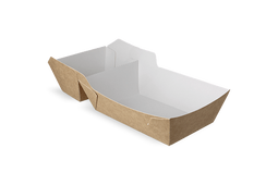 Klika - Frietbakjes A22 (A9+1) kraft/wit BIO | 400 stuks