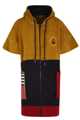 Wave Hawaii Bamboo Poncho Zip Dusty - M Blauw