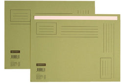 Quantore - Vouwmap Folio ongelijke zijde 230gr groen