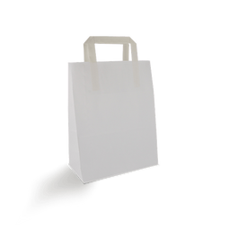 Klika - Papieren draagtassen Klein Wit 22+10x28cm BIO | 250 stuks