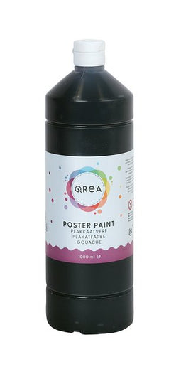 Qrea - Plakkaatverf zwart 1000ml