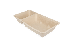Klika - Frietbakjes A23 (A7+1) suikerriet Plastic- en Pfas-vrij BIO | 500 stuks