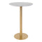 Bolzano Bar Table - Bar Table With Top In Marble Look And Brass Base ø70x105cm