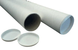 CleverPack - Verzendkoker A2 +doppen 450x50x1.5 wit 5 stuks | Pak a 5 stuk | 6 stuks